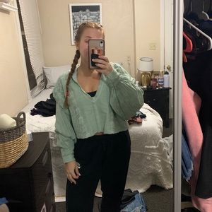 Free people cropped sweatshirt